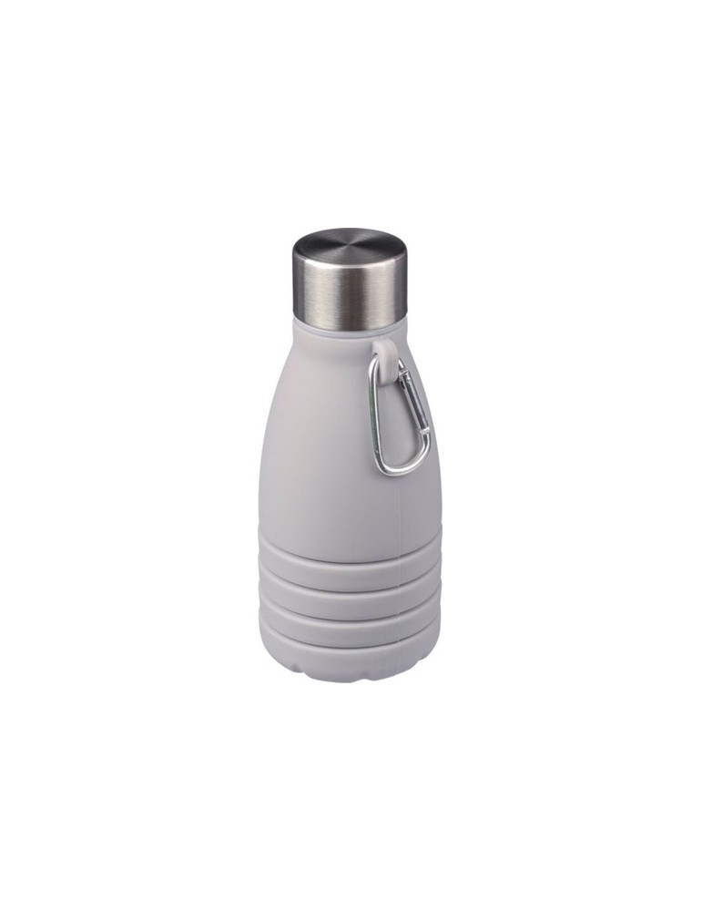 Gourde pliable personnalisée en silicone de 550 ml Erin Matières : acier inoxydable Couleurs : vert cadeau affaires élégant