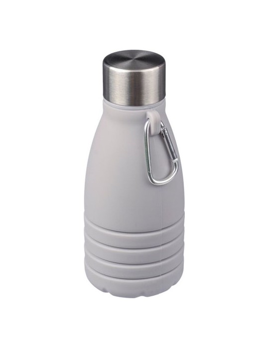 Gourde pliable personnalisée en silicone de 550 ml Erin Matières : acier inoxydable Couleurs : vert cadeau affaires élégant