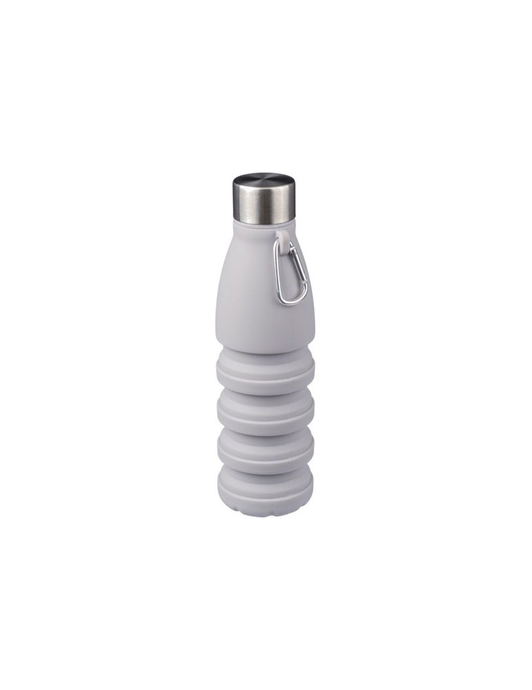 Gourde pliable personnalisée en silicone de 550 ml Erin Matières : acier inoxydable Couleurs : vert objet promo petit budget