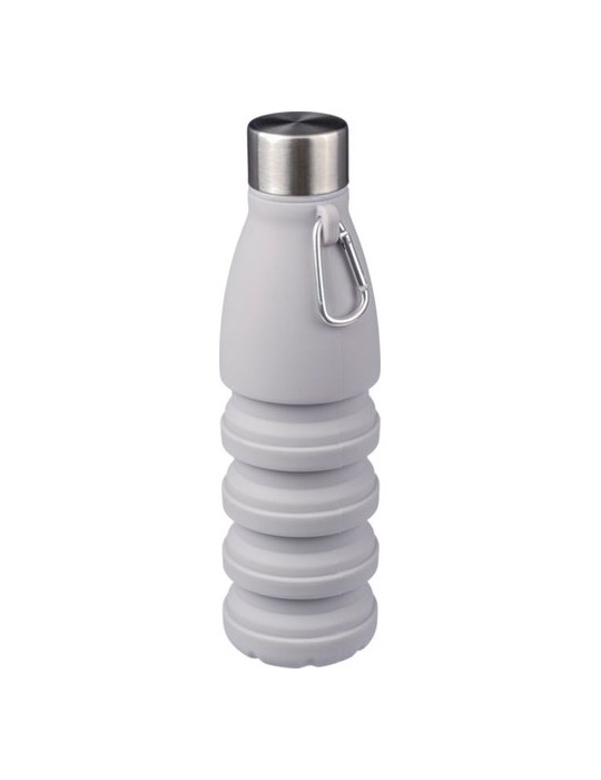 Gourde pliable personnalisée en silicone de 550 ml Erin Matières : acier inoxydable Couleurs : vert objet promo petit budget