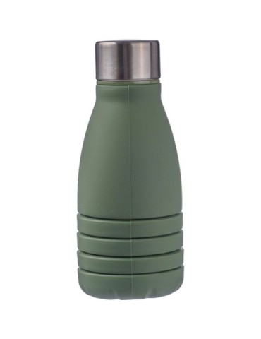 Gourde pliable personnalisée en silicone de 550 ml Erin Matières : acier inoxydable Couleurs : vert cadeau entreprise pas cher