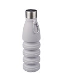 Gourde pliable personnalisée en silicone de 550 ml Erin Matières : acier inoxydable Couleurs : noir goodies publicitaire durable