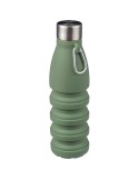 Gourde pliable personnalisée en silicone de 550 ml Erin Matières : acier inoxydable Couleurs : noir goodies personnalisé en stoc