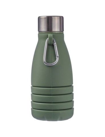 Gourde pliable personnalisée en silicone de 550 ml Erin Matières : acier inoxydable Couleurs : gris livraison express 24h 48h