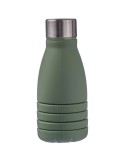 Gourde pliable personnalisée en silicone de 550 ml Erin Matières : acier inoxydable Couleurs : gris personnalisable avec votre l