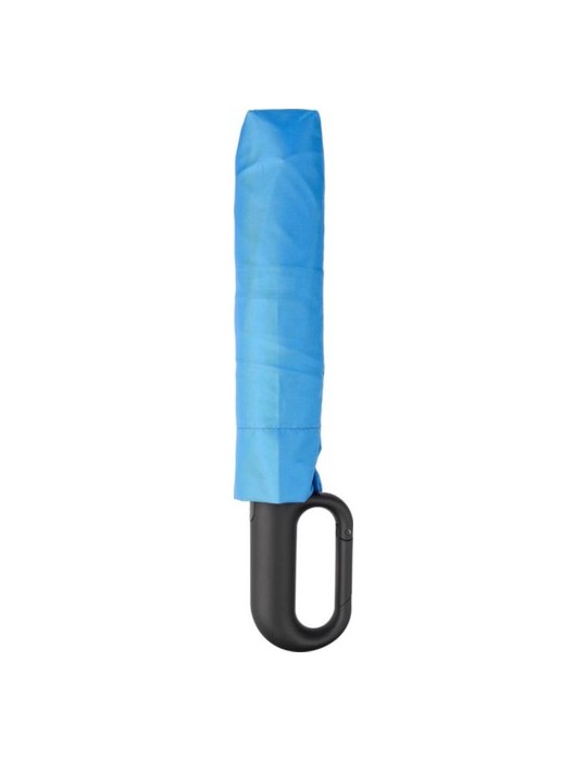 Parapluie pliable publicitaire en rPET Cynthia Matières : plastique Couleurs : bleu cobalt goodies publicitaire événementiel
