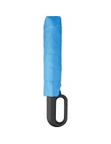 Parapluie pliable publicitaire en rPET Cynthia Matières : plastique Couleurs : bleu goodies publicitaire durable