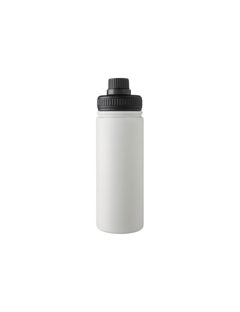 Gourde isotherme personnalisée en acier inoxydable de 500 ml - Chad Matières : acier inoxydable Couleurs : blanc