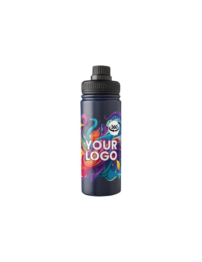 Gourde isotherme personnalisée en acier inoxydable de 500 ml - Chad Matières : acier inoxydable Couleurs : blanc marquage laser 
