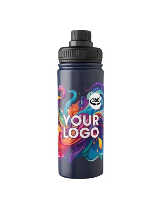 Gourde isotherme personnalisée en acier inoxydable de 500 ml - Chad Matières : acier inoxydable Couleurs : blanc marquage laser 