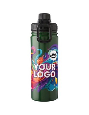 Gourde isotherme personnalisée en acier inoxydable de 500 ml - Chad Matières : acier inoxydable Couleurs : vert goodies publicit
