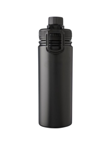 Gourde isotherme personnalisée en acier inoxydable de 500 ml - Chad Matières : acier inoxydable Couleurs : noir impression logo 