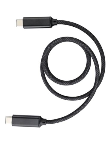 Câble publicitaire de charge et de transfert en nylon 60 W Janet Matières : nylon Couleurs : noir