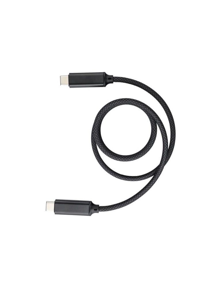 Câble publicitaire de charge et de transfert en nylon 60 W Janet Matières : nylon Couleurs : noir