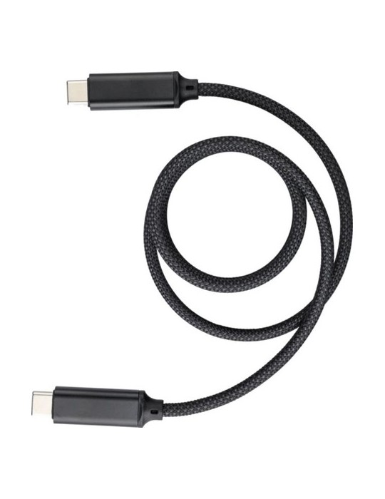 Câble publicitaire de charge et de transfert en nylon 60 W Janet Matières : nylon Couleurs : noir