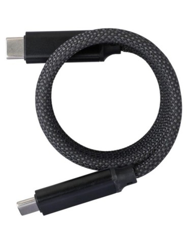 Câble publicitaire de charge et de transfert en nylon 60 W Janet Matières : nylon Couleurs : noir impression haute définition