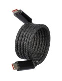 Câble publicitaire de charge et de transfert en nylon 60 W Janet Matières : nylon Couleurs : noir personnalisation rapide en Fra