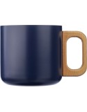 Mug isotherme personnalisé en acier inoxydable recyclé - Dwight Matières : bois Couleurs : bleu