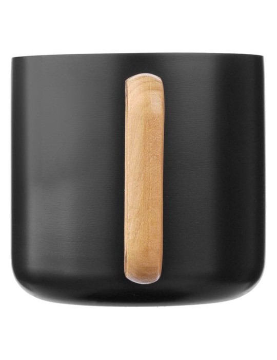 Mug isotherme personnalisé en acier inoxydable recyclé - Dwight Matières : bois Couleurs : bleu objet promo petit budget