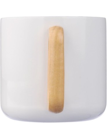 Mug isotherme personnalisé en acier inoxydable recyclé - Dwight Matières : bois Couleurs : bleu personnalisable avec votre logo