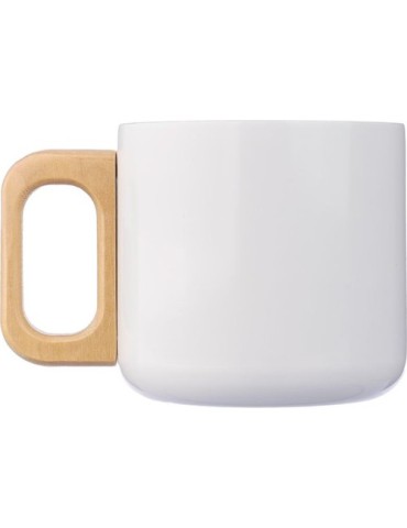 Mug isotherme personnalisé en acier inoxydable recyclé - Dwight Matières : bois Couleurs : bleu cadeau collaborateur premium