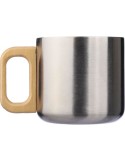 Mug isotherme personnalisé en acier inoxydable recyclé - Dwight Matières : bois Couleurs : bleu cadeau entreprise pas cher