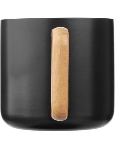 Mug isotherme personnalisé en acier inoxydable recyclé - Dwight Matières : bois Couleurs : argenté goodies personnalisé en stock