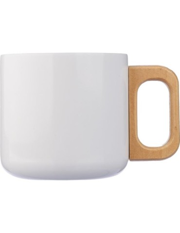 Mug isotherme personnalisé en acier inoxydable recyclé - Dwight Matières : bois Couleurs : bleu 2