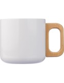 Mug isotherme personnalisé en acier inoxydable recyclé - Dwight Matières : bois Couleurs : blanc personnalisable avec votre logo