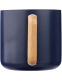 Mug isotherme personnalisé en acier inoxydable recyclé - Dwight Matières : bois Couleurs : noir goodies publicitaire durable