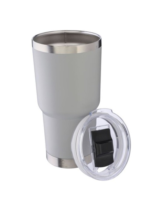 Mug isotherme personnalisé en acier inoxydable recyclé Arnold Matières : acier inoxydable Couleurs : noir objet promotionnel éco