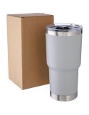 Mug isotherme personnalisé en acier inoxydable recyclé Arnold Matières : acier inoxydable Couleurs : noir objet promo petit budg