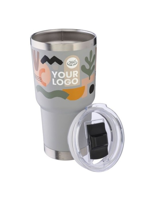Mug isotherme personnalisé en acier inoxydable recyclé Arnold Matières : acier inoxydable Couleurs : gris objet publicitaire rob