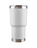 Mug isotherme personnalisé en acier inoxydable recyclé Arnold Matières : acier inoxydable Couleurs : blanc personnalisable avec 