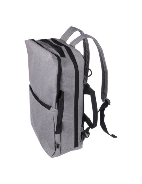 Sac à dos personnalisé porte-ordinateur 15'' en polyester rPET 300D Mallory Matières : polyester Couleurs : bleu marquage laser 
