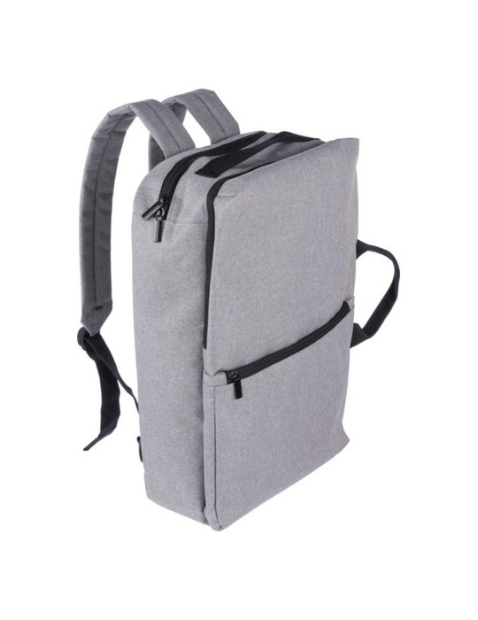 Sac à dos personnalisé porte-ordinateur 15'' en polyester rPET 300D Mallory Matières : polyester Couleurs : bleu impression logo