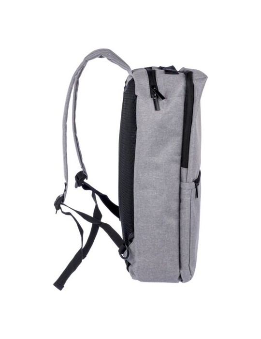 Sac à dos personnalisé porte-ordinateur 15'' en polyester rPET 300D Mallory Matières : polyester Couleurs : bleu objet publicita