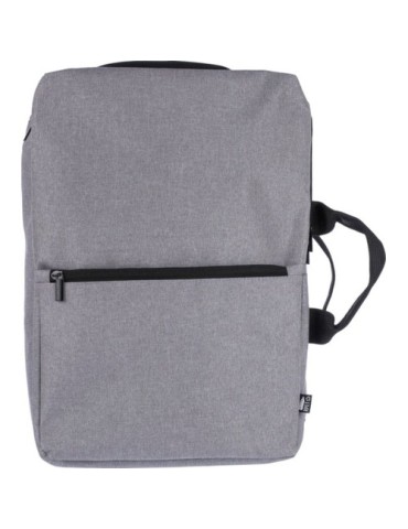 Sac à dos personnalisé porte-ordinateur 15'' en polyester rPET 300D Mallory Matières : polyester Couleurs : gris clair personnal