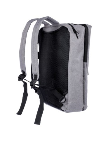 Sac à dos personnalisé porte-ordinateur 15'' en polyester rPET 300D Mallory Matières : polyester Couleurs : gris clair goodies p