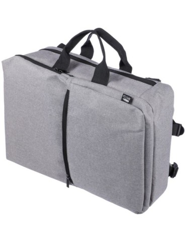 Sac à dos personnalisé porte-ordinateur 15'' en polyester rPET 300D Mallory Matières : polyester Couleurs : gris clair goodies p