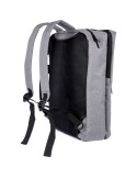 Sac à dos personnalisé porte-ordinateur 15'' en polyester rPET 300D Mallory Matières : polyester Couleurs : gris clair impressio