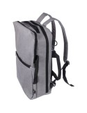 Sac à dos personnalisé porte-ordinateur 15'' en polyester rPET 300D Mallory Matières : polyester Couleurs : gris clair cadeau co