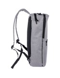 Sac à dos personnalisé porte-ordinateur 15'' en polyester rPET 300D Mallory Matières : polyester Couleurs : gris clair cadeau af