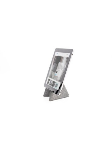 Support de téléphone publicitaire mini Ascend Brandcharger Matières : carton Couleurs : gris objet promotionnel éco-responsable
