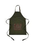 Tablier personnalisé en canvas 450 g/m2 Maria Matières : toile Couleurs : vert personnalisable avec votre logo