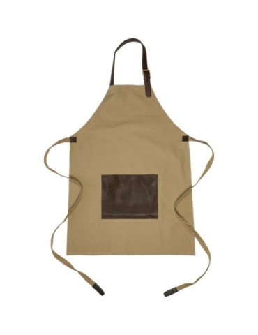 Tablier personnalisé en canvas 450 g/m2 Maria Matières : toile Couleurs : beige cadeau entreprise pas cher