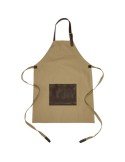 Tablier personnalisé en canvas 450 g/m2 Maria Matières : toile Couleurs : beige cadeau entreprise pas cher