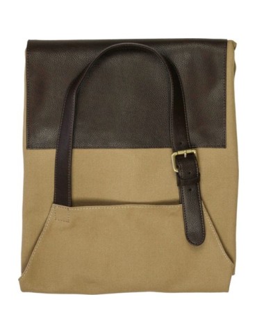 Tablier personnalisé en canvas 450 g/m2 Maria Matières : toile Couleurs : beige impression logo haute qualité