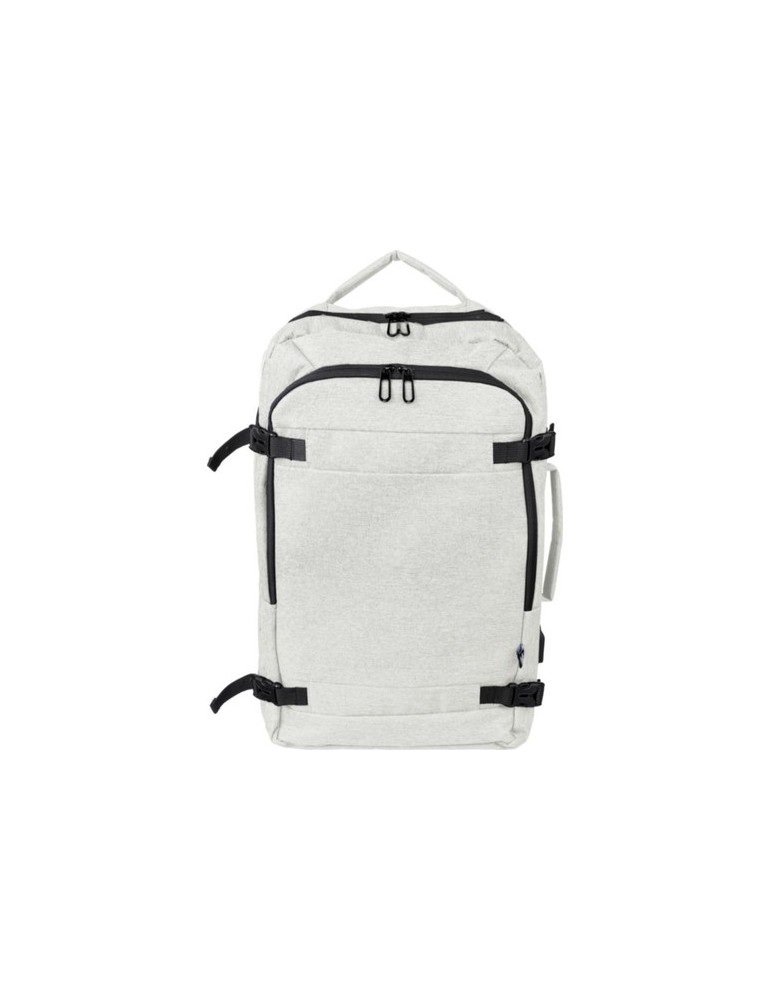 Sac à dos personnalisé en polyester rPET 300D pour ordinateur de 17'' Malcolm Matières : polyester Couleurs : beige