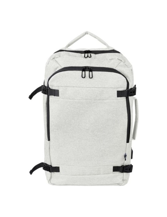 Sac à dos personnalisé en polyester rPET 300D pour ordinateur de 17'' Malcolm Matières : polyester Couleurs : beige